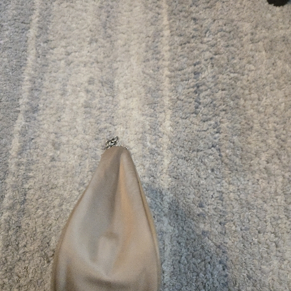 PRADA Shoulder Bag Nylon Beige Silver Chain Srrap - Picture 9 of 16